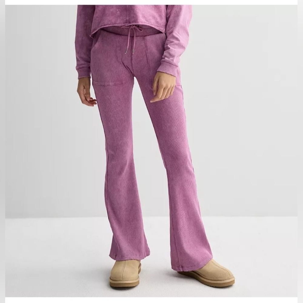 Limited Too Mauve Lounge Flare Pants. Girls Y2K. NWT